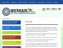 Tablet Screenshot of humaninthemaking.org
